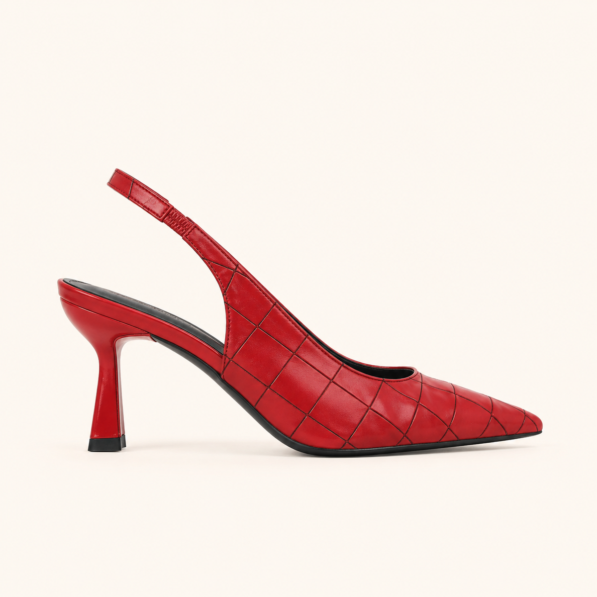 Pointed-toe high heel pumps in classic dress design