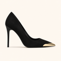 Leopard velvet high heel pumps with statement print