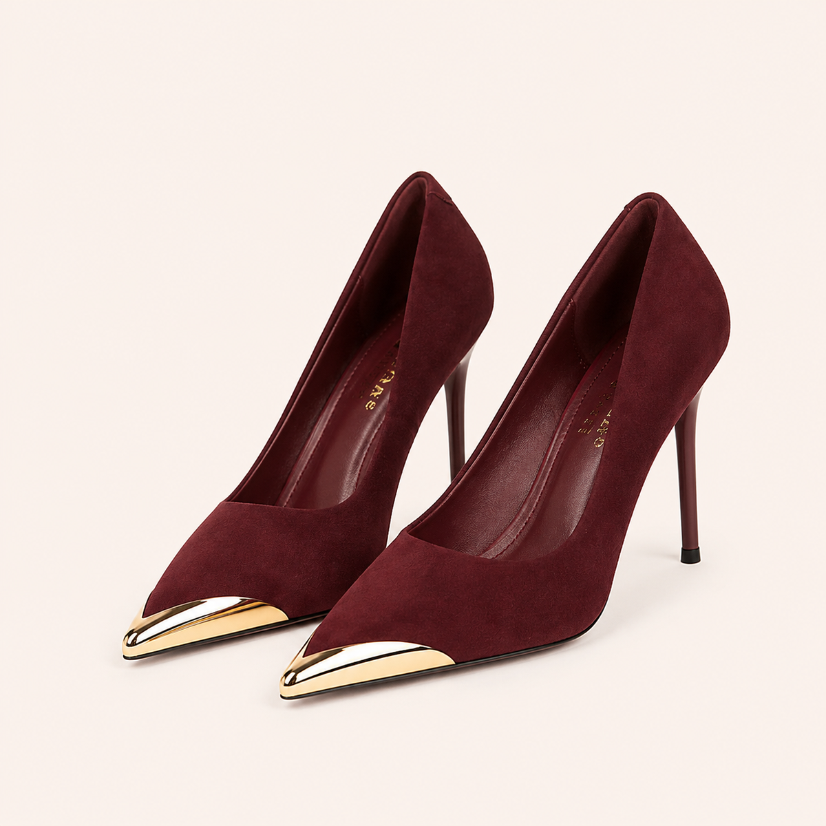 Leopard velvet high heel pumps with statement print