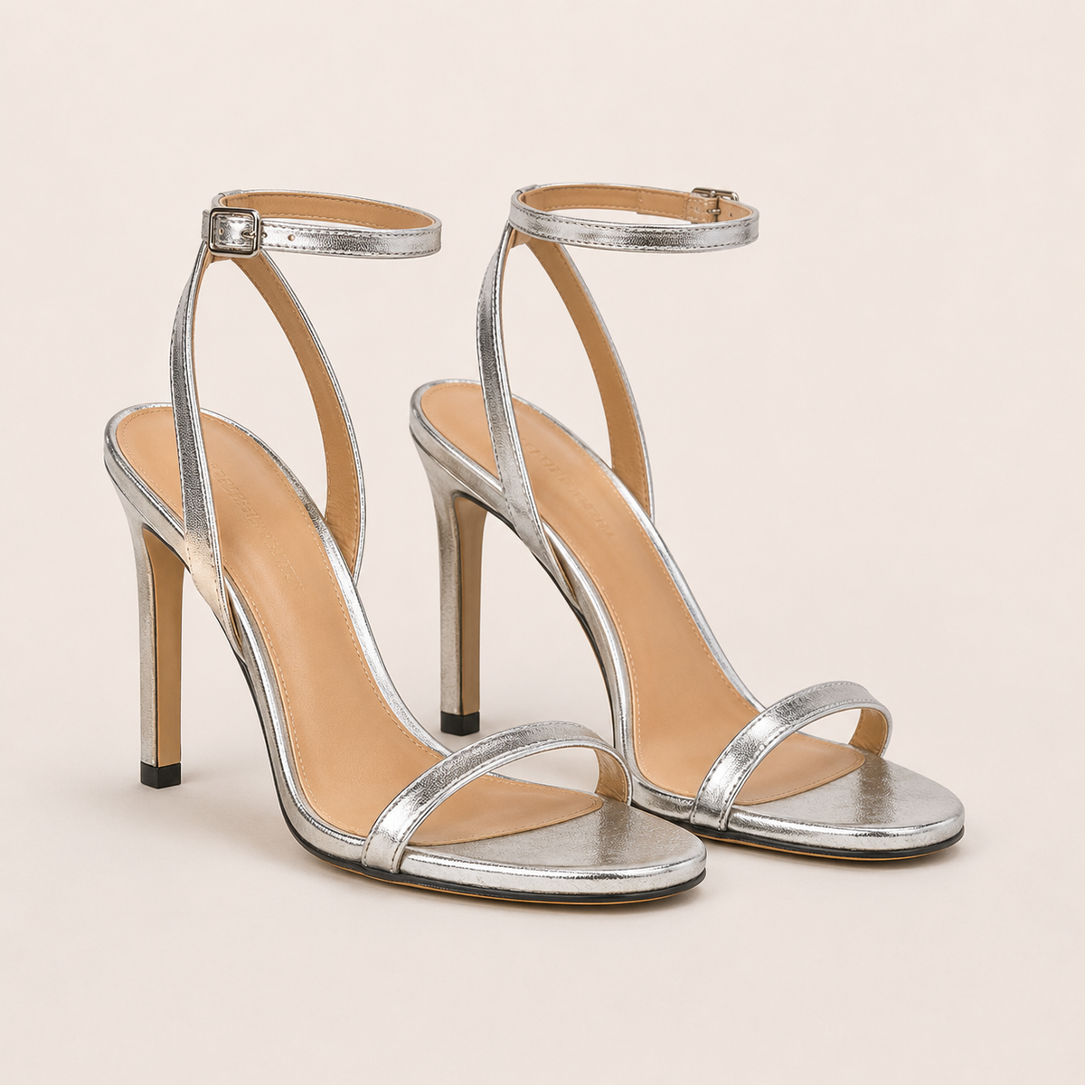 Ankle strap stiletto sandals with elegant Parisian silhouette