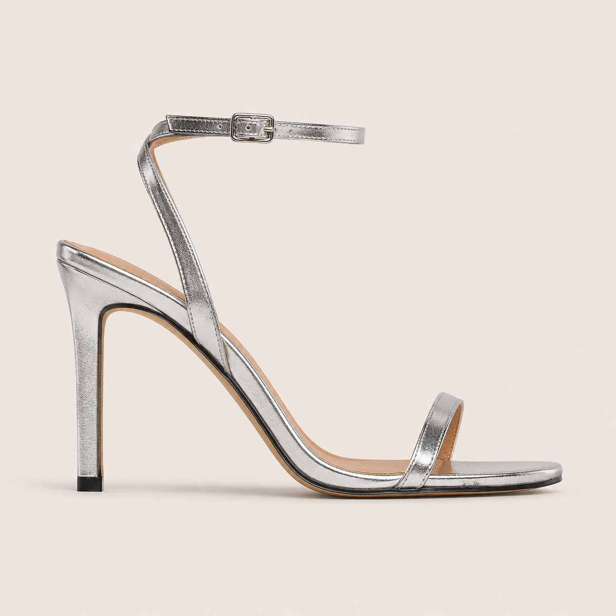 Ankle strap stiletto sandals with elegant Parisian silhouette