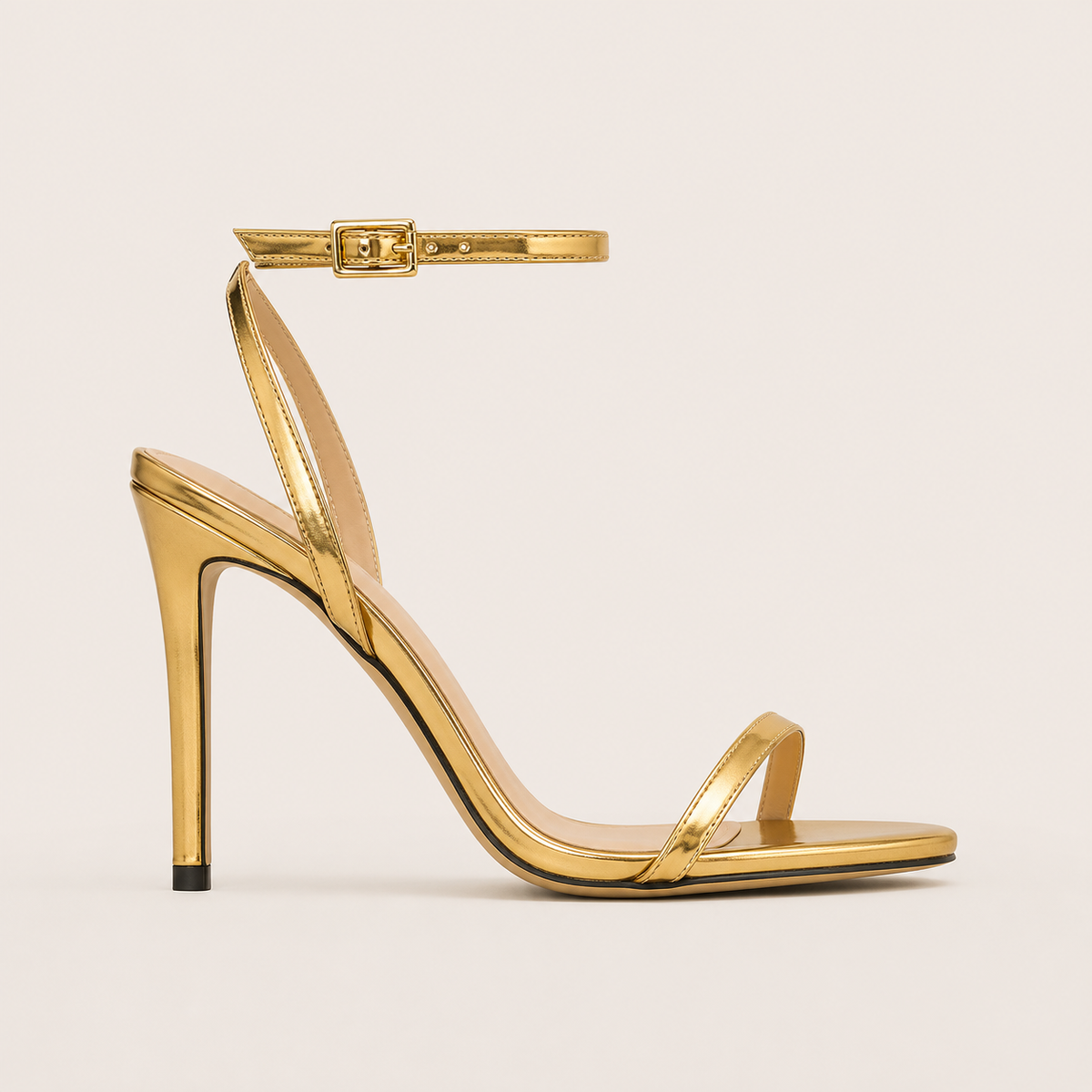 Minimalist strappy stiletto sandals with fine straps