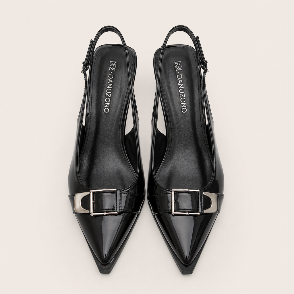 Black evening dress heels for women