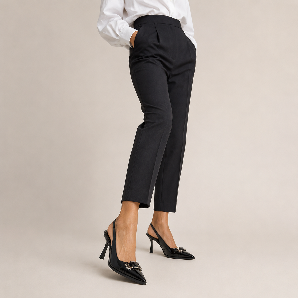 Black evening dress heels for women