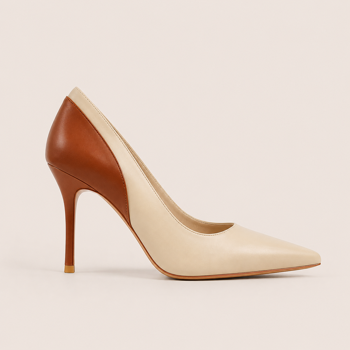 Vintage round-toe high heels with retro character