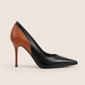 Vintage round-toe high heels with retro character